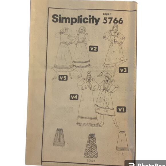 Simplicity 5766 Pattern Skirt Pettycoat Miss 10-14 Uncut Prairie Versatile Midi - Picture 5 of 7
